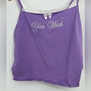 Dolls Kill Sugar Thrillz Cropped You Wish Tank Top 1X New